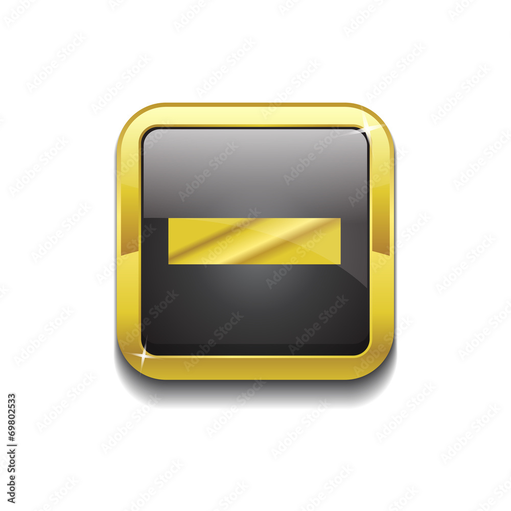 Minus Square Vector Golden Black Web Icon Button Minus Square Vector Golden Black Web Icon Button