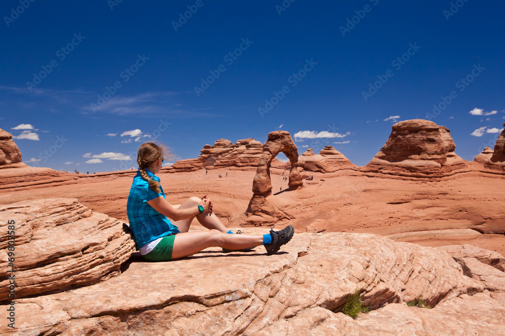 USA - girl in Arches national park