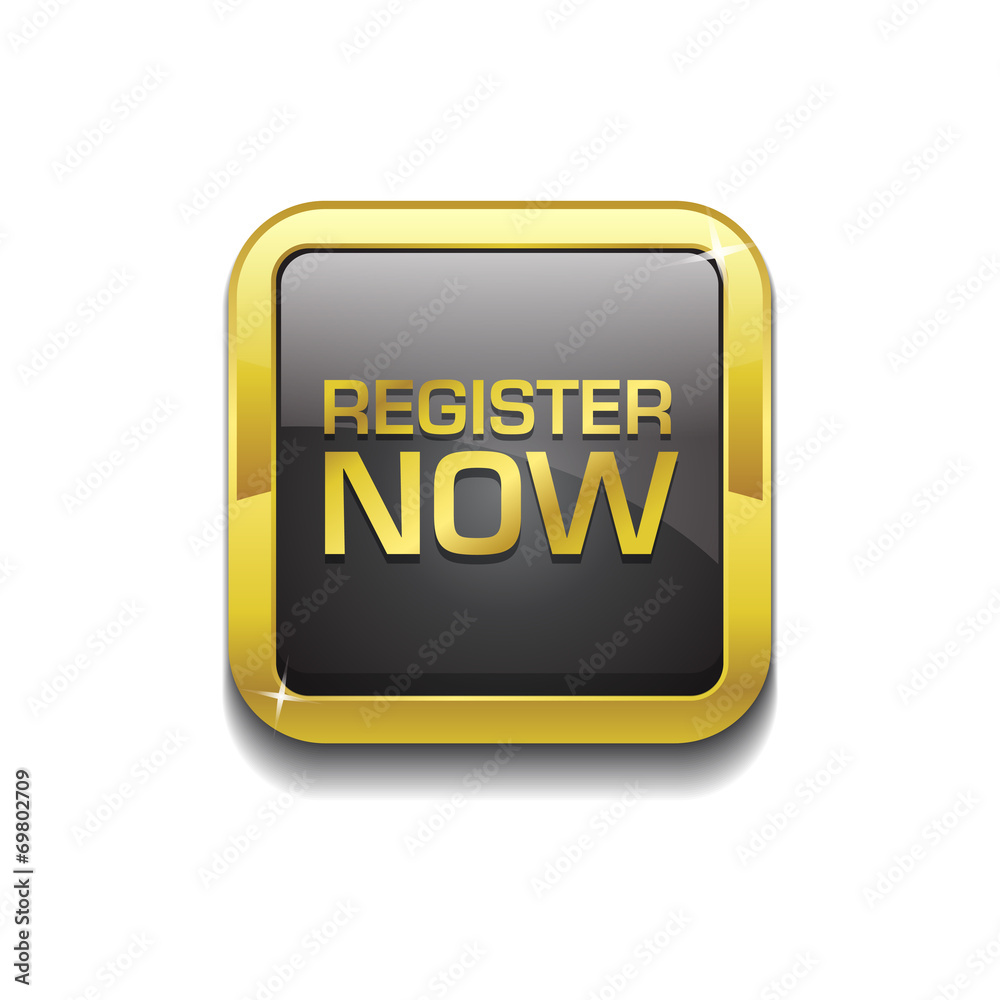 Register Now Glossy Shiny Square Vector Button Register Now Glossy Shiny Square Vector Button