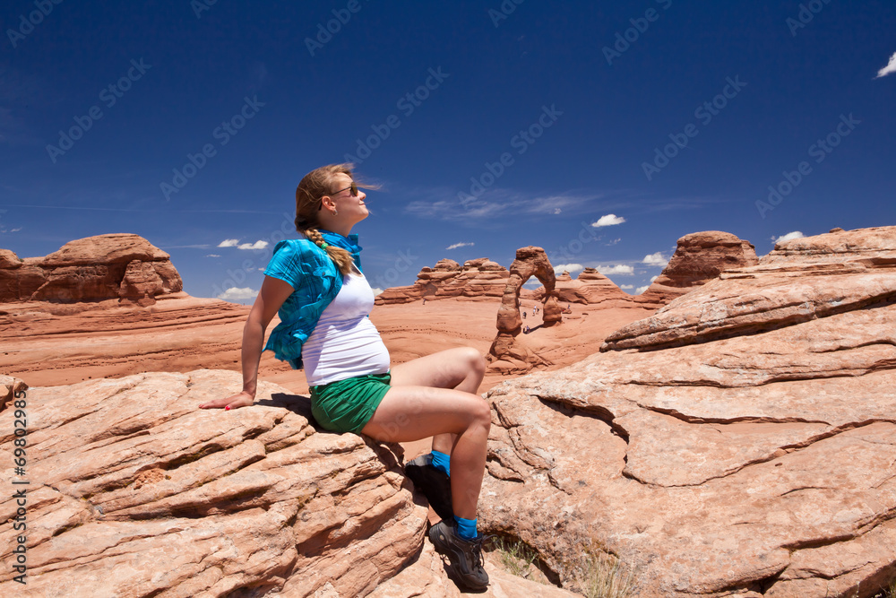 USA - girl in Arches national park