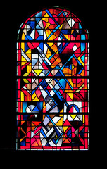 Leinwandbilder Buntglas Kirchenfenster Sigolsheim im Elsass  © guitou60