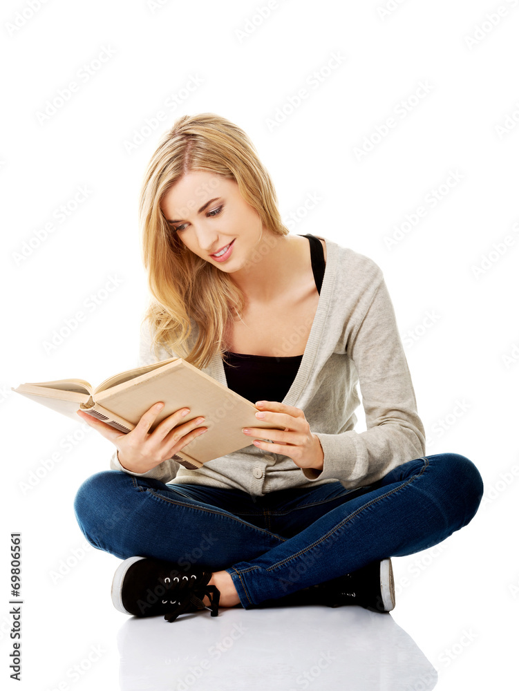 Student woman with book Student woman with book