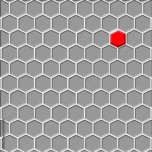 The last  first  cell white. Isolated