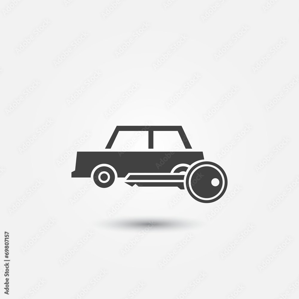 Car rental icon - vector symbol