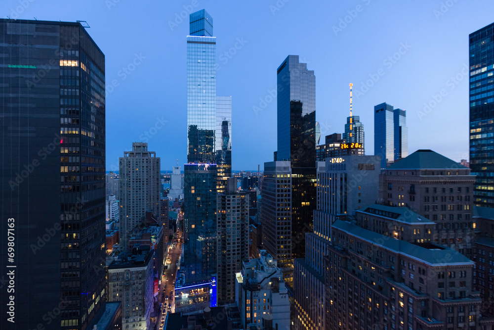 New York Skyline am Abend