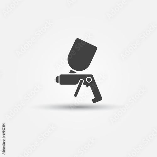Airbrush car paint symbol - spray gun icon