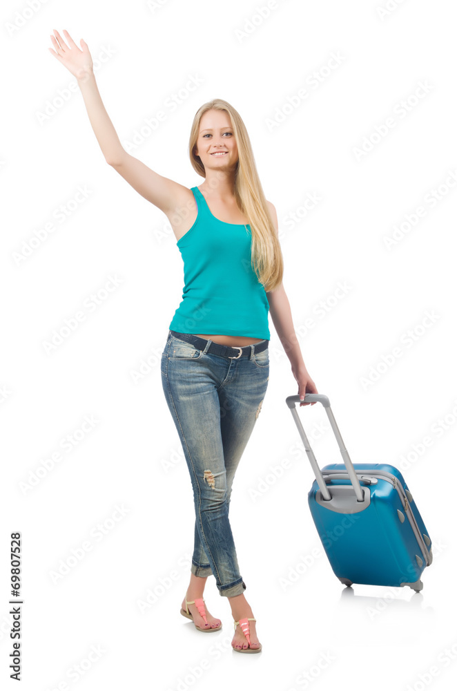 Travelling tourism concept isolated on white Travelling tourism concept isolated on white