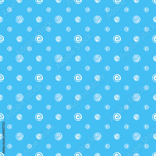 Blue polka dot vector seamless texture - simple abstract pattern