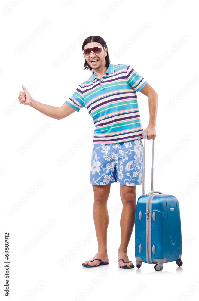 Travelling tourism concept isolated on white Travelling tourism concept isolated on white