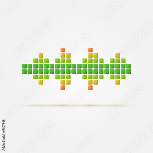 Soundwave vector icon - bright music symbol