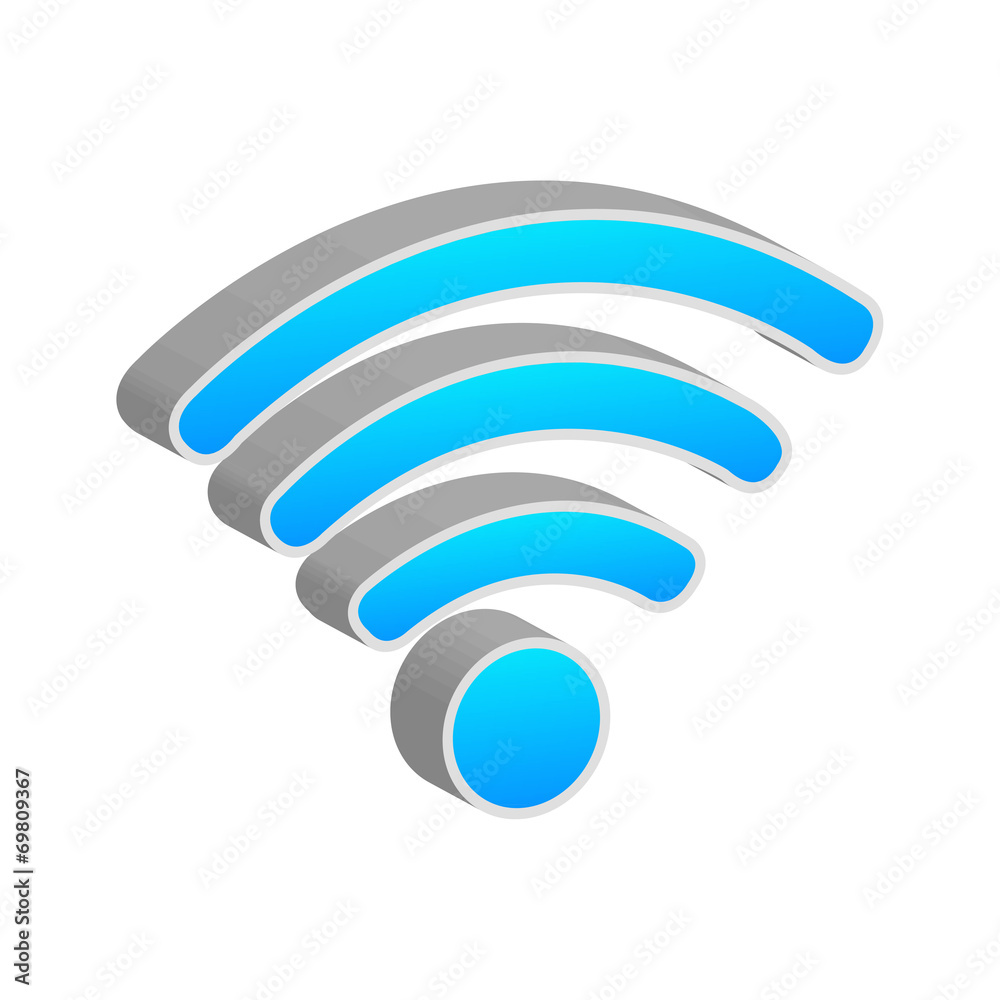 Wifi symbol in 3d Wifi symbol in 3d