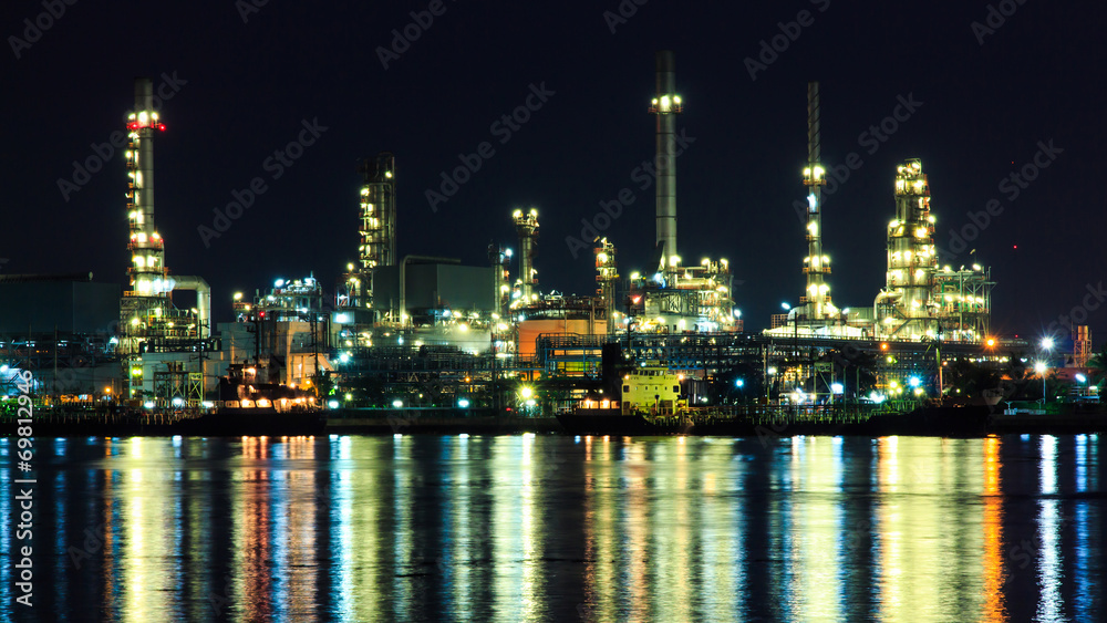Oil Refinery at Bangkok Thailand.