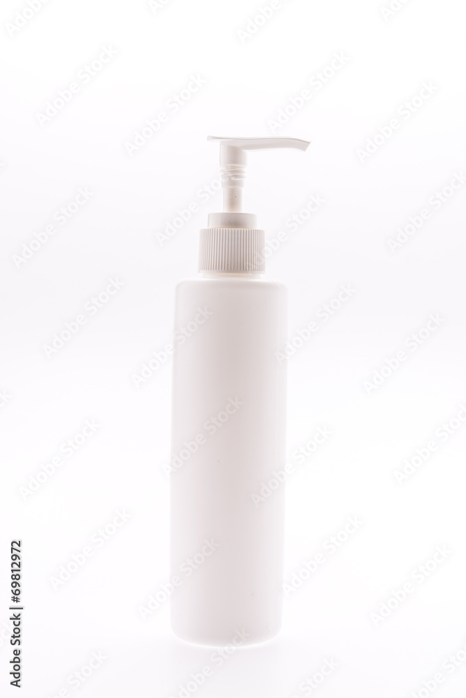 Pump bottle isolated on white