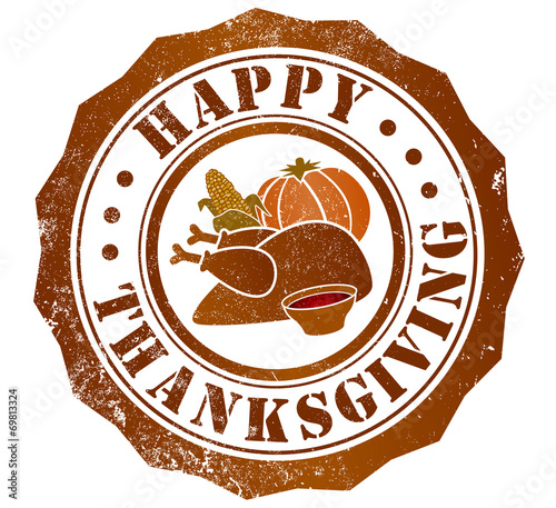 happy thanksgiving stamp