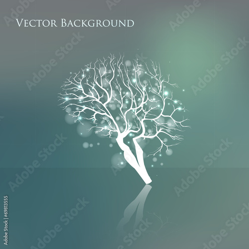 Creative concept of the human brain, vector illustration