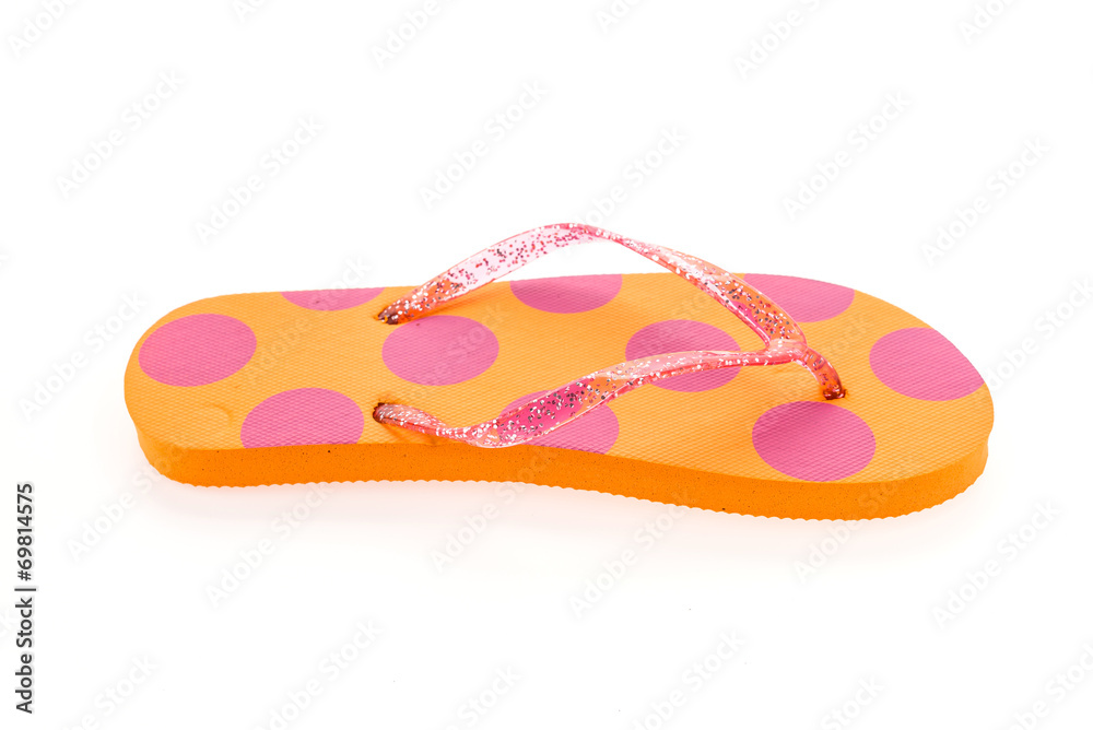 Flip flop fashion plastic shoes isolated on white background Flip flop fashion plastic shoes isolated on white background