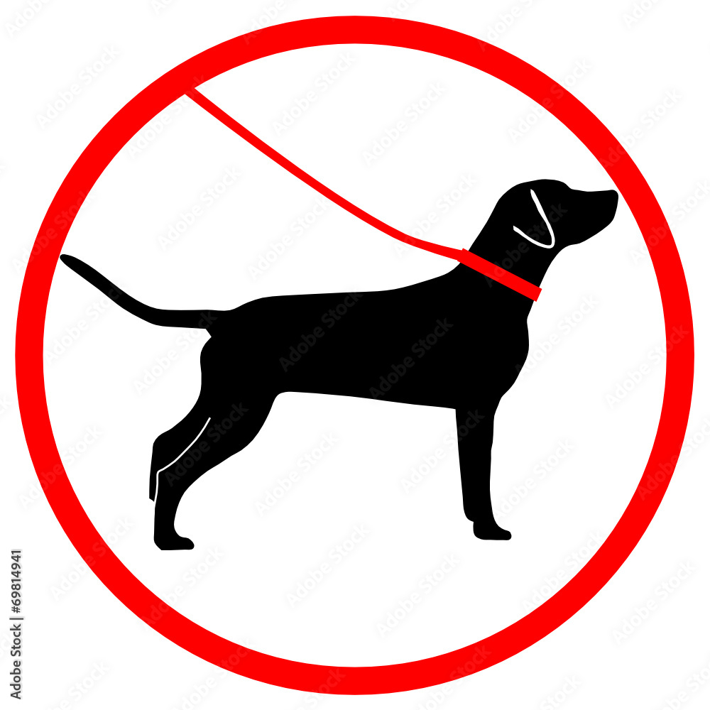 Gebotsschild Hund Leine Adobe Stock