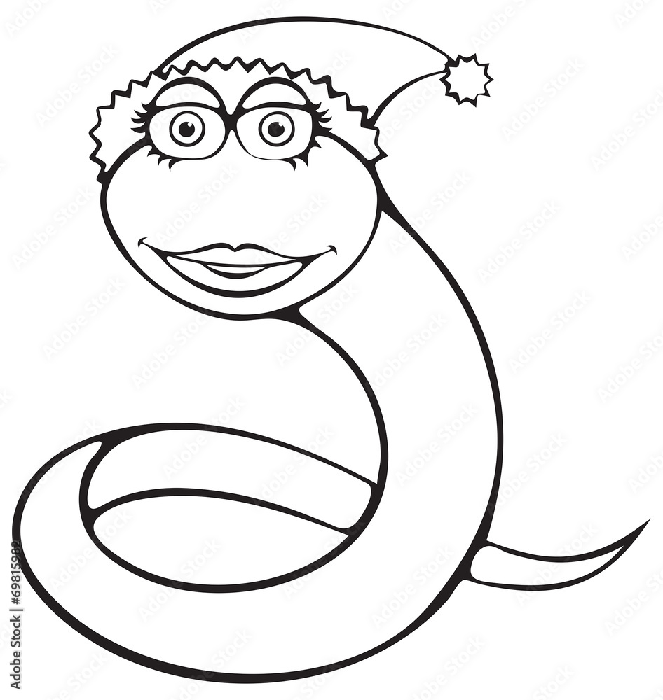 Obraz premium Outline snake