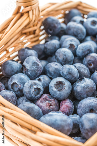 Wallpaper Mural Blueberry basket isolated on white Torontodigital.ca