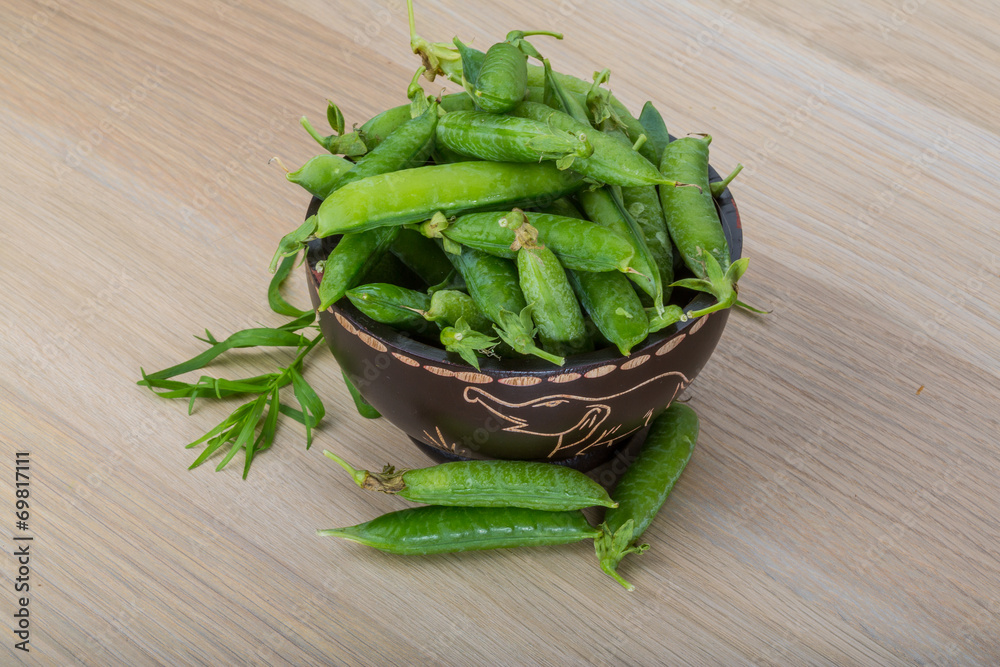 Green fresh peas