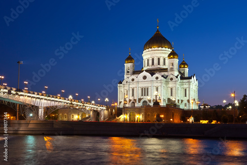  Christ the Savior Cathedral at Moscow in night © JackF