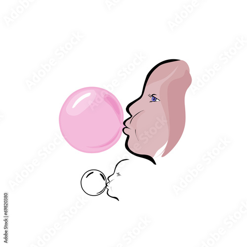 Bubble gum blowing