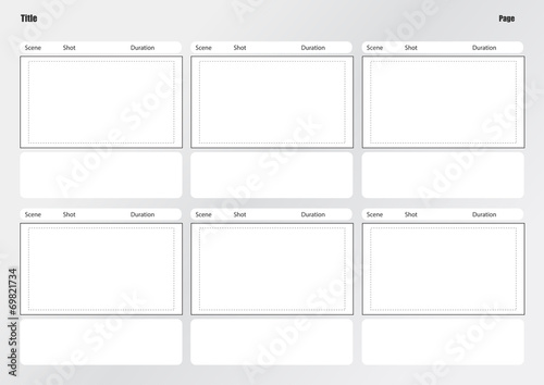 Professional of film storyboard template © RealCG