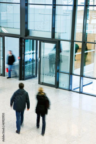 Silhouettes of People Walking, Motion Blur