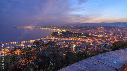 Promenade des Anglais in Nizza bei Nacht