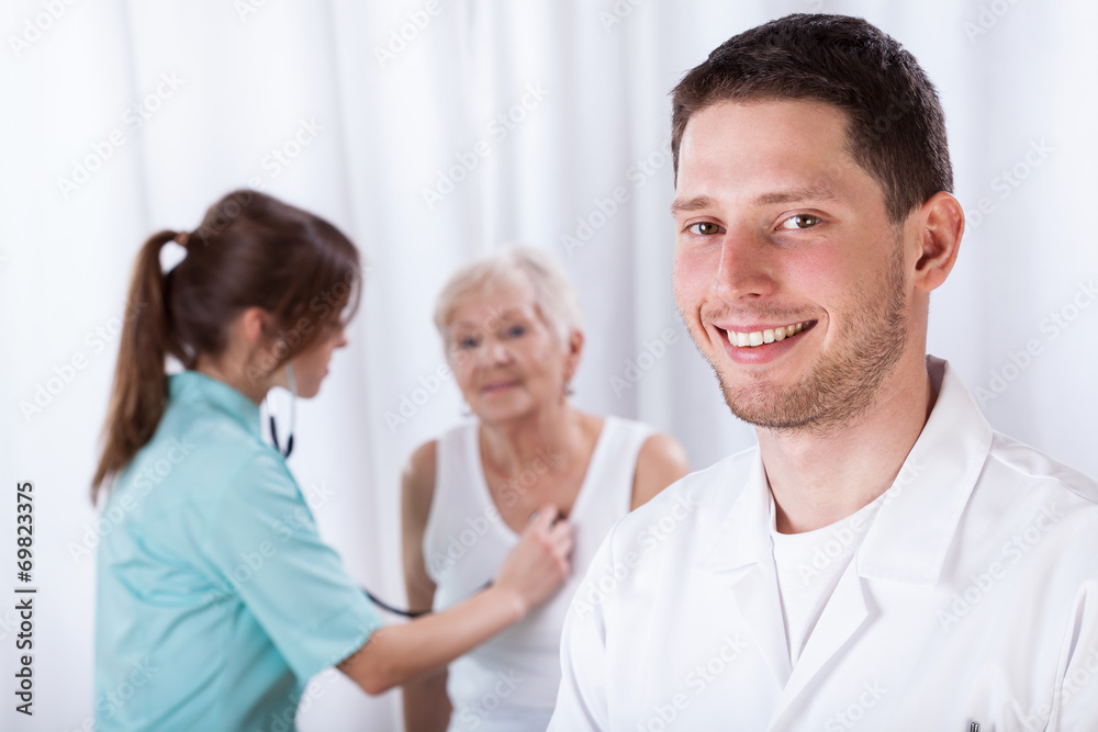 Fototapeta premium Young doctors during their job