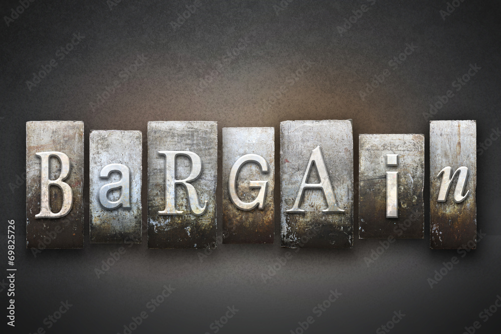Obraz premium Bargain Letterpress