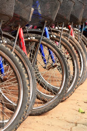 Close up of vintage bicycle