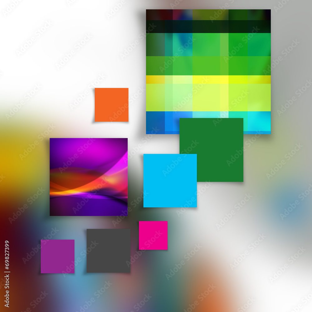 Naklejka premium Squares on abstract background