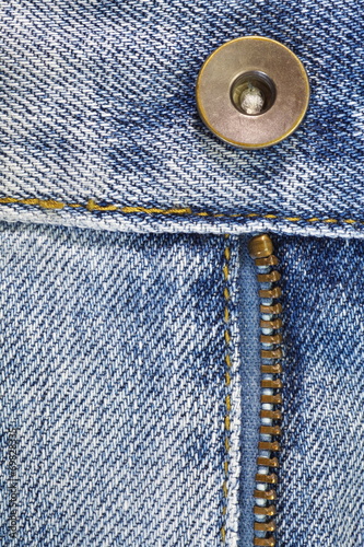 Close - up blue denim jeans detail
