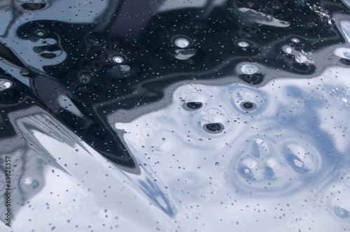 hail on car