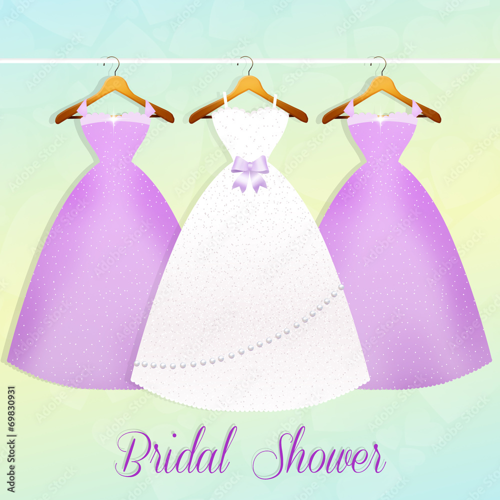wedding dress and bridesmaids dresses