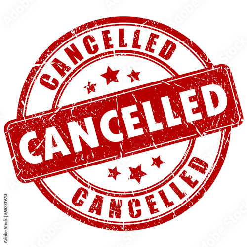 Cancelled vector stamp