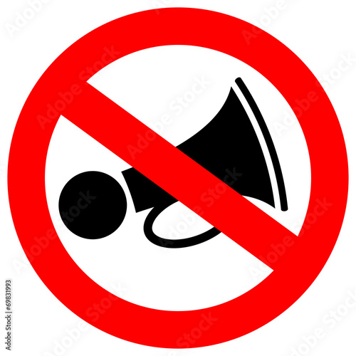 No loud sound sign
