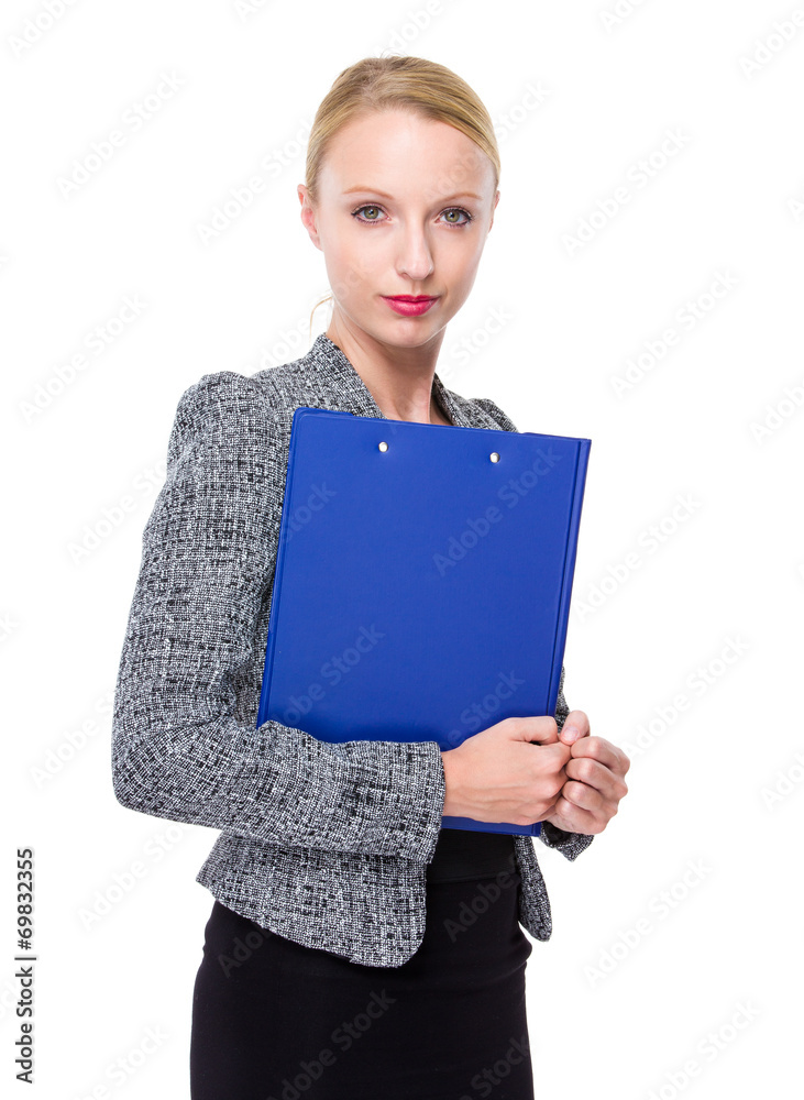 Business officer with clipboard Business officer with clipboard