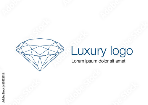 Luxury logo, diamond logotype