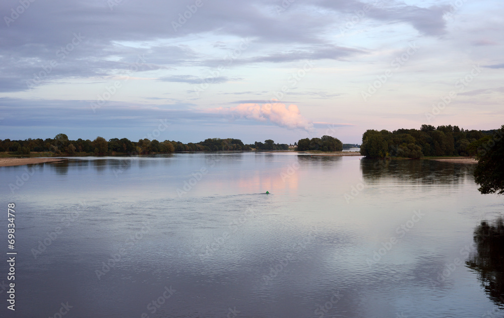 Loire River with Red Cloud