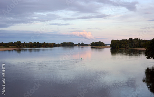 Loire River with Red Cloud © Sinuswelle