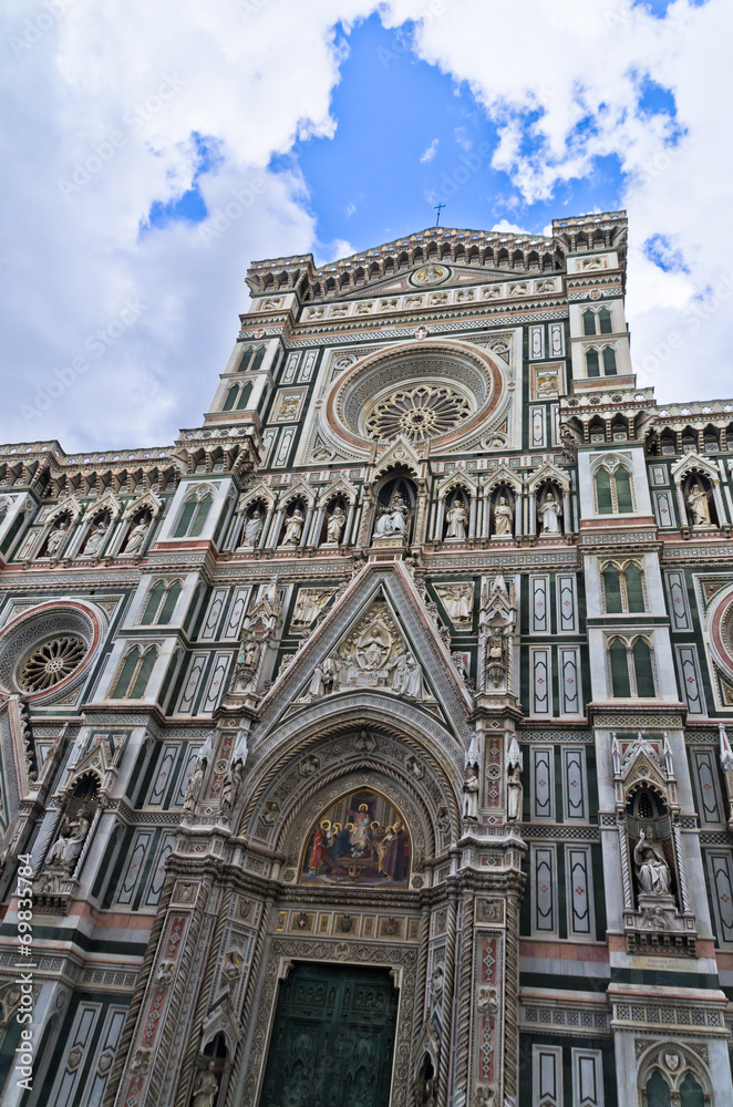 Details of Santa Maria cathedral in Florence, Tuscany