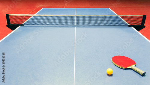 Фотография Equipment for table tennis - racket, ball, table