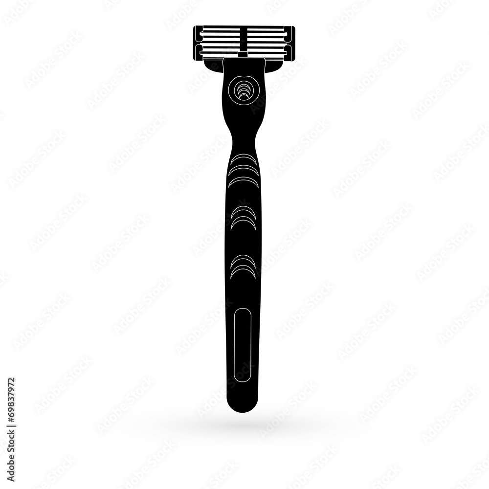 Naklejka premium Black Icon razor. Raster.