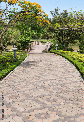 Brick pathway