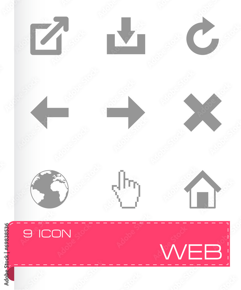 Vector black web icons set Vector black web icons set