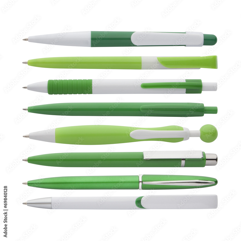Green pens collection, with PS path