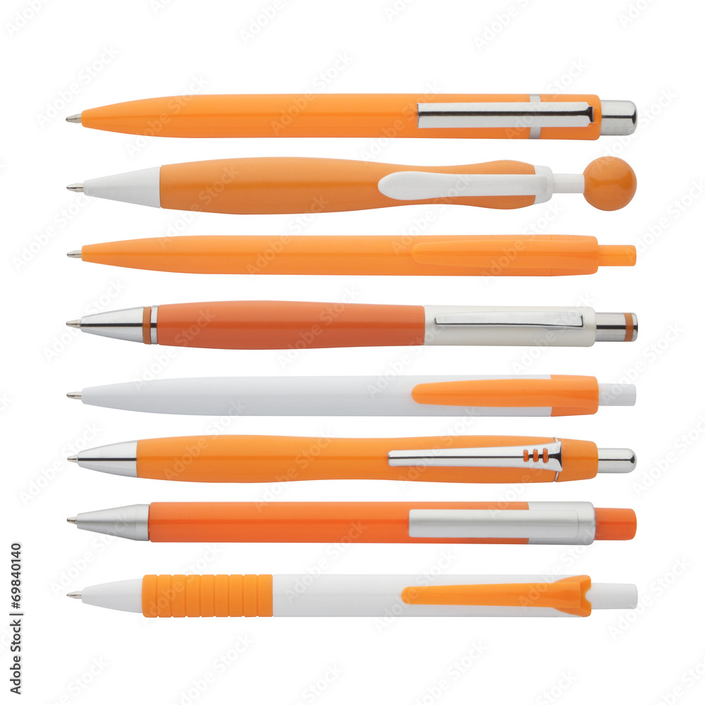 orange pens collection, with PS path