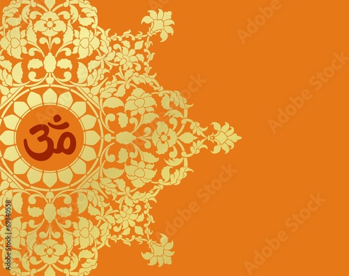 aum syllable, paisley design ,Hinduism, India